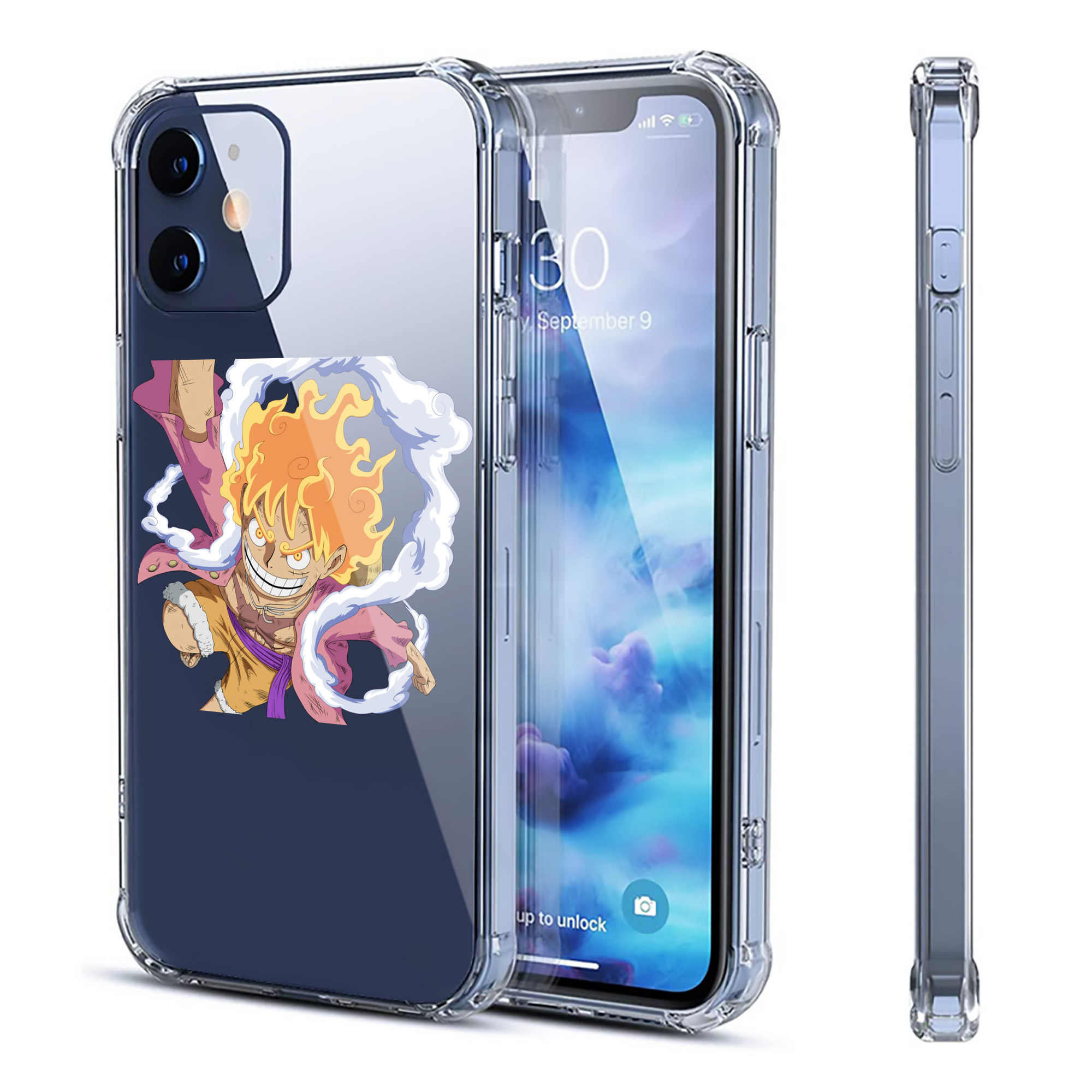 （画像用） ワンピース モンキー・D・ルフィ ONE PIECE Monkey D. Luffy 【iPhone 12シリーズ対応】透明スマホケース（クリアソフトケース）